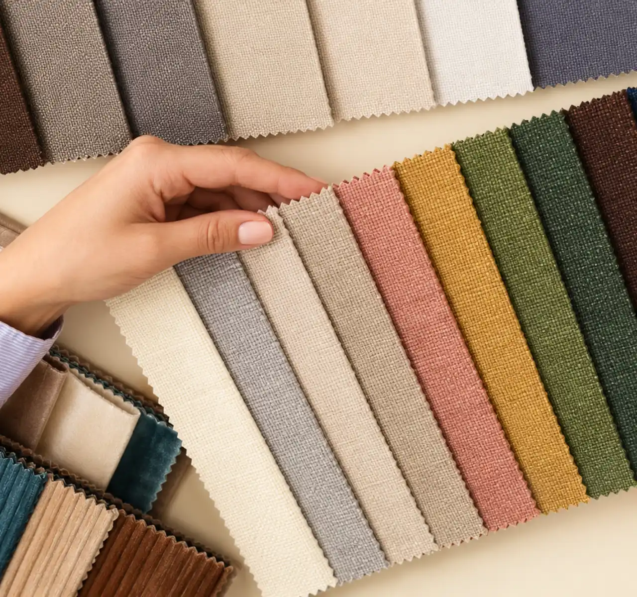 Sofa fabric swatches