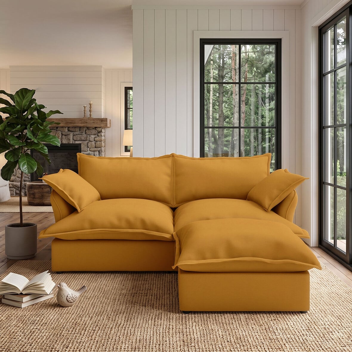 Cozyee Sofa Loveseat with Ottoman