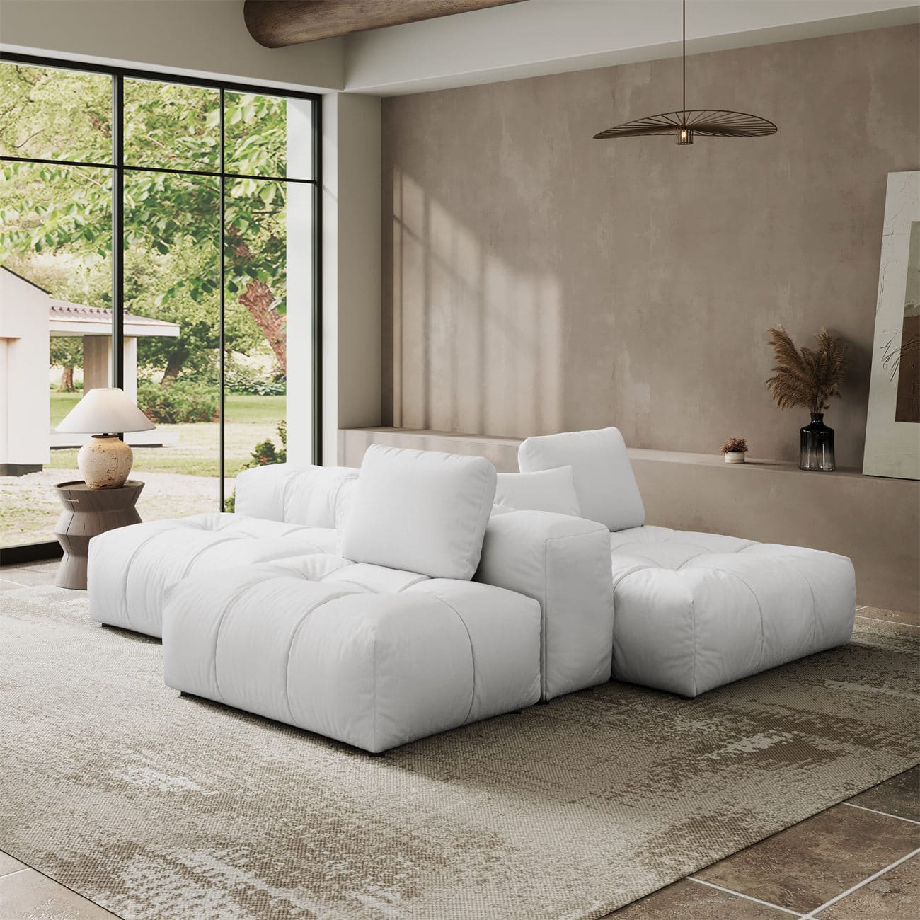 Felix Sofa 4 Pieces Square Modular Couch - Intuition Decor