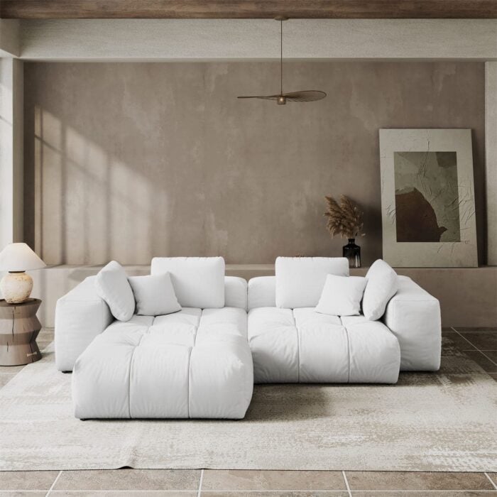 Felix Sofa Loveseat with Ottoman - Intuition Decor