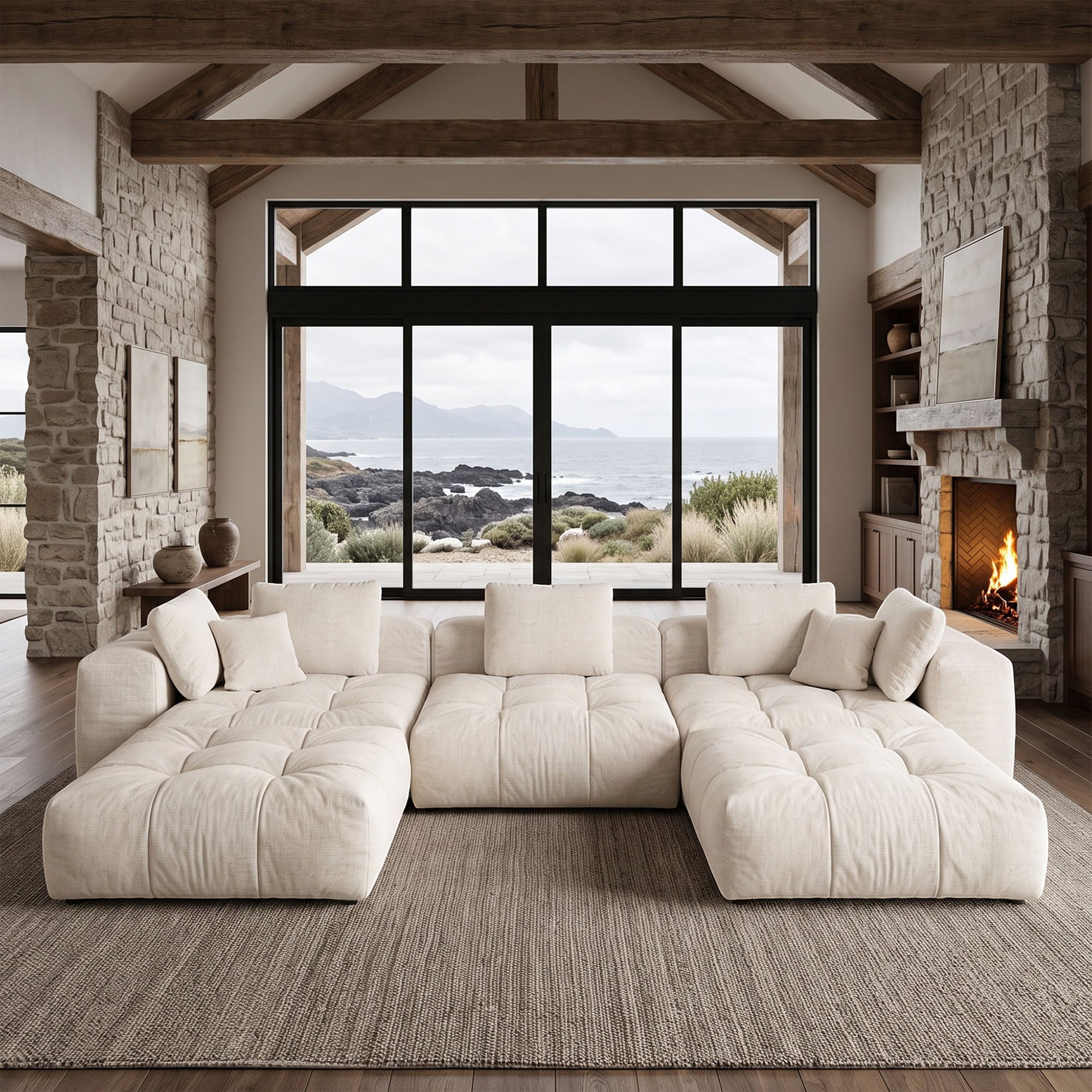 Felix Sofa U Shape 3 Seater with 2 ottomans