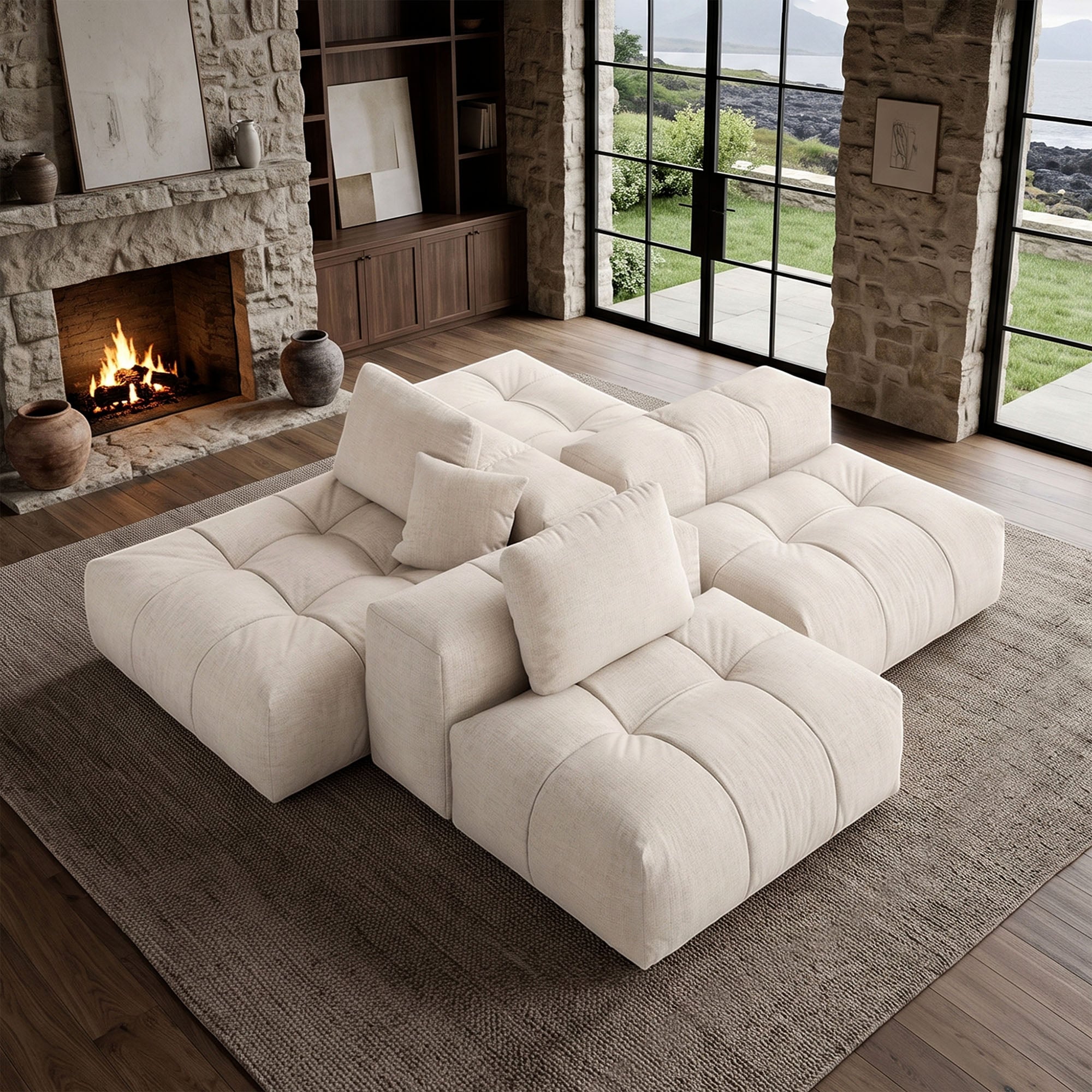 Felix Sofa 4 Pieces Square Modular Couch