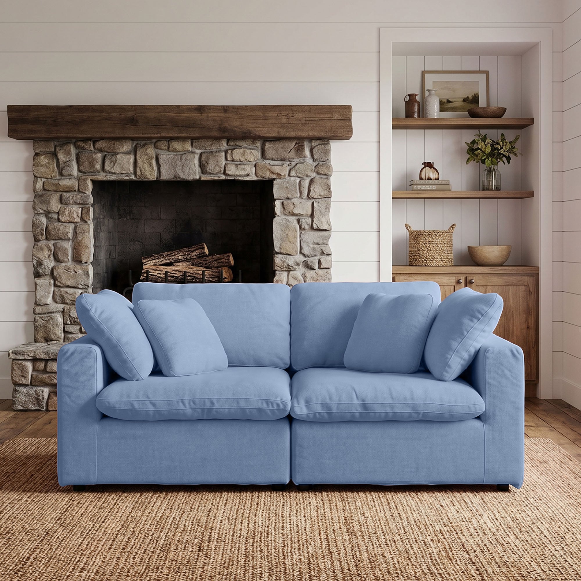 Nubes Cloud Classic Loveseat 2-Piece Modular Sofa