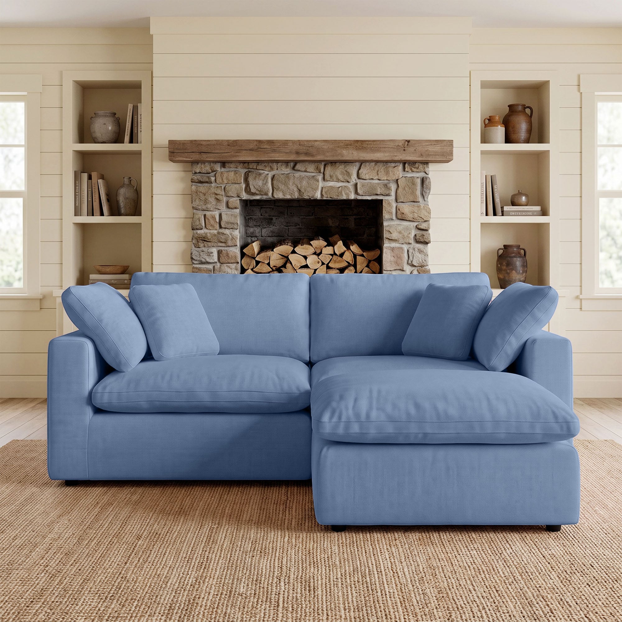 Nubes Cloud Classic 3-Piece Modular Sofa (Includes Ottoman