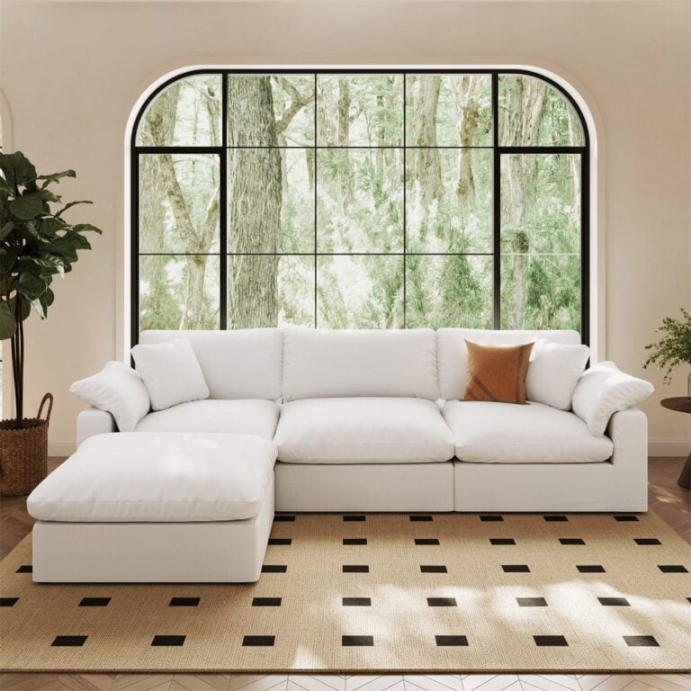 Nubes Cloud Classic 4-Piece Modular Sofa Includes Ottoman - Intuition Decor