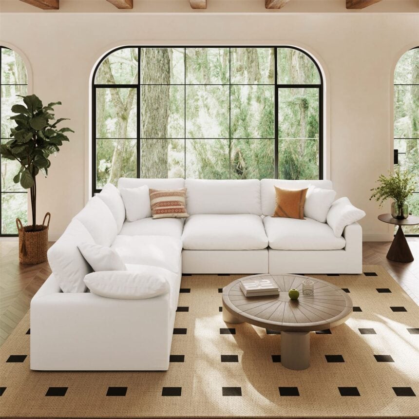 Nubes Cloud Classic 5-Piece Closed Modular Sofa - Intuition Decor
