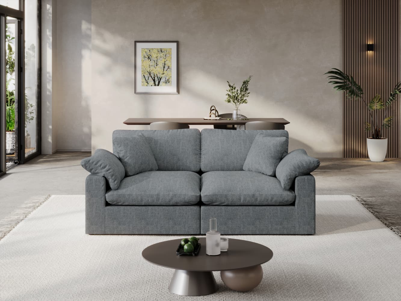 Cloud Sofa Covers in linen-Blended Fabric
