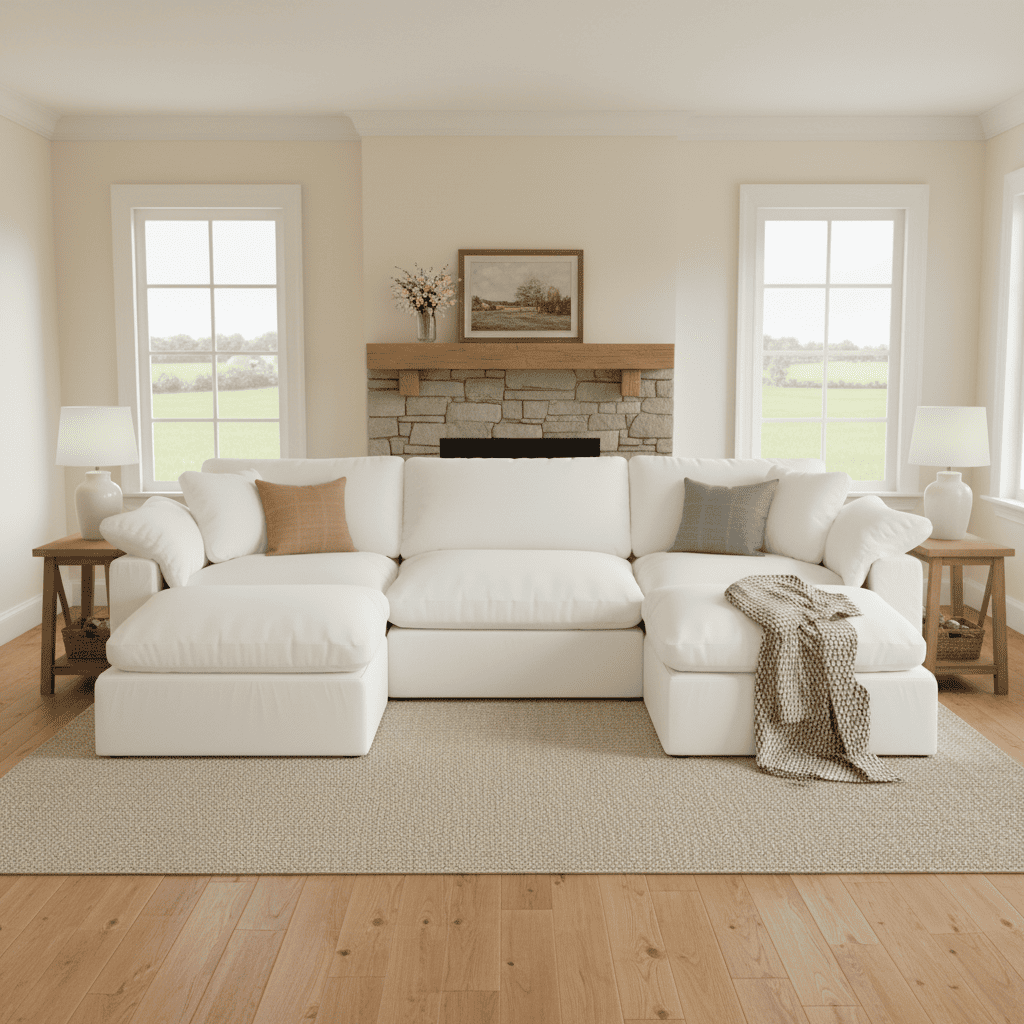 Nubes Cloud Classic 5-Piece Modular Sofa Includes 2 Ottomans