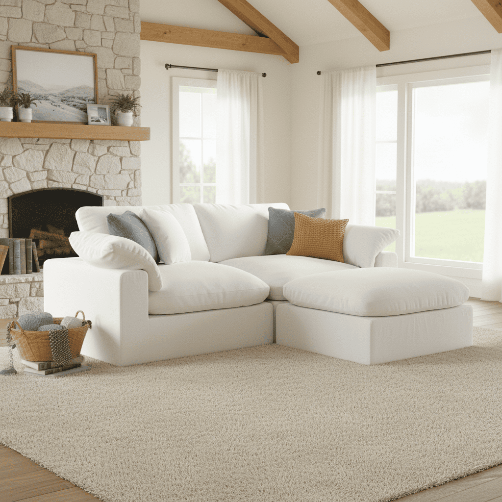 Nubes Cloud Classic 3-Piece Modular Sofa (Includes Ottoman