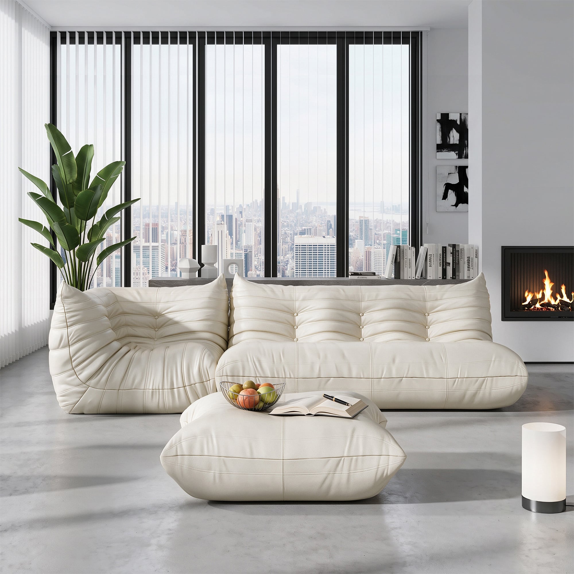 Maggis Caterpillar Sofa Bundle Deal Three Seater Corner Piece with Ottoman