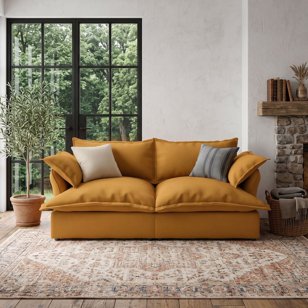 Cozyee Sofa Sectional Loveseat for 2